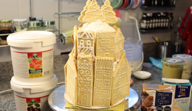 Torta con relleno de Chantilly para navidad